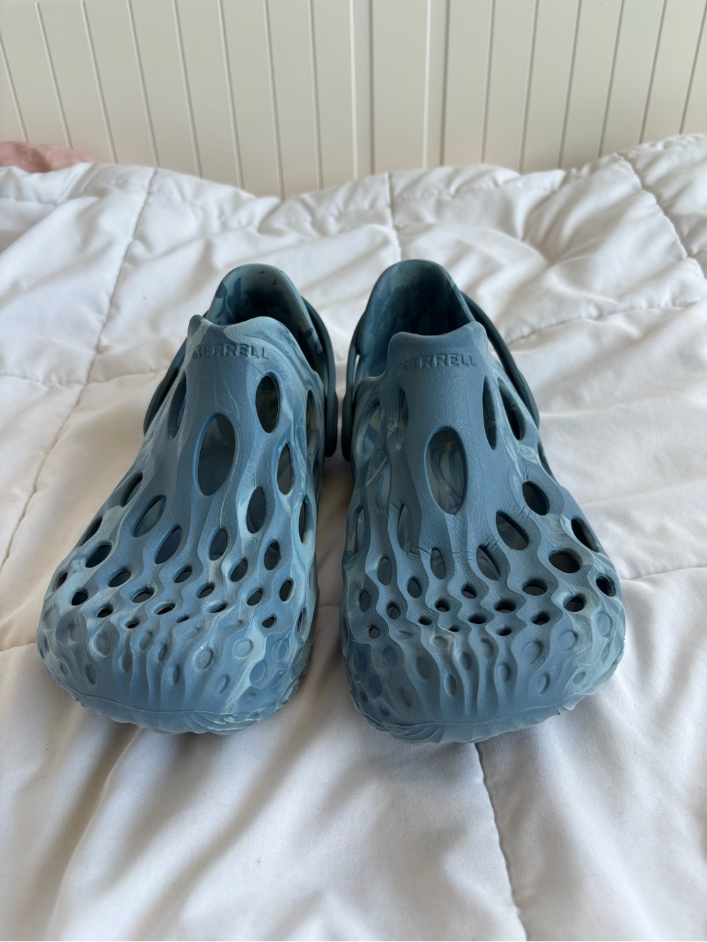 Merrell Hydro Moc Blue Marbled Water Shoes Clogs Slip On Size M S7.5/W S9 Unisex